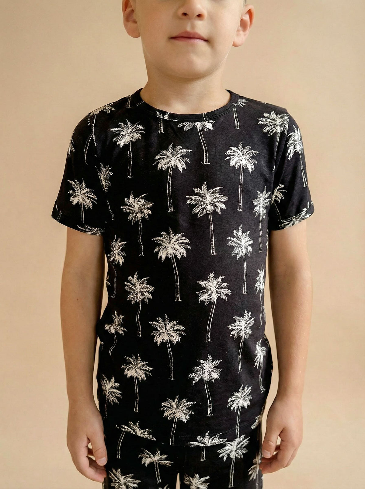 Bamboo Shorts Set | Palm Style Black